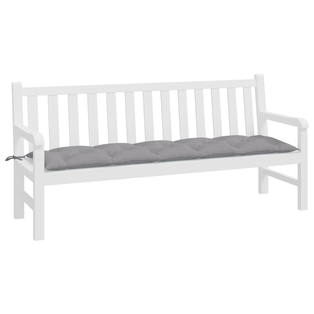 Jastuk za vrtnu klupu sivi 180 x 50 x 7 cm od tkanine Oxford