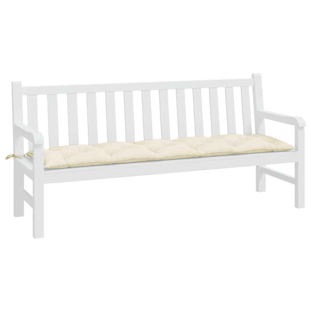 Jastuk za vrtnu klupu krem 180 x 50 x 7 cm od tkanine Oxford