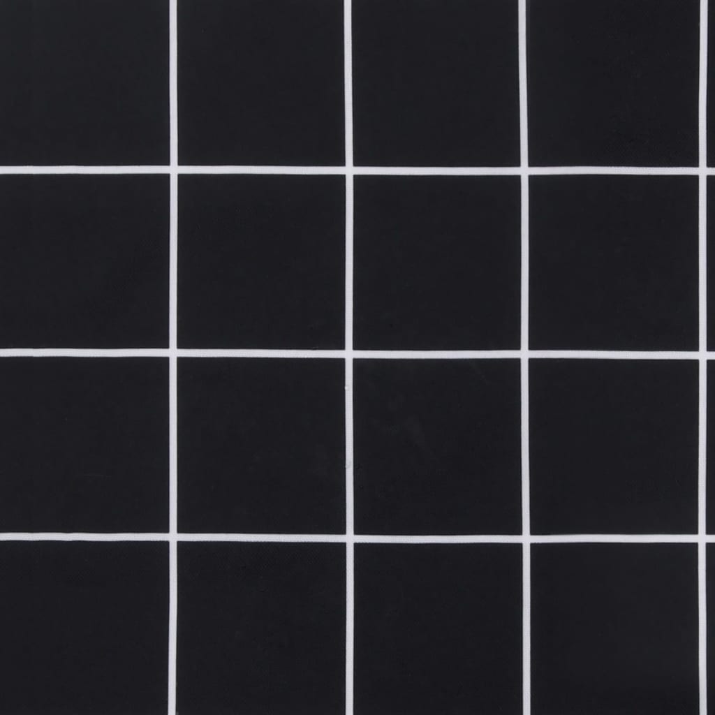 Jastuk za vrtnu klupu crni karirani 180x50x7 cm tkanina Oxford