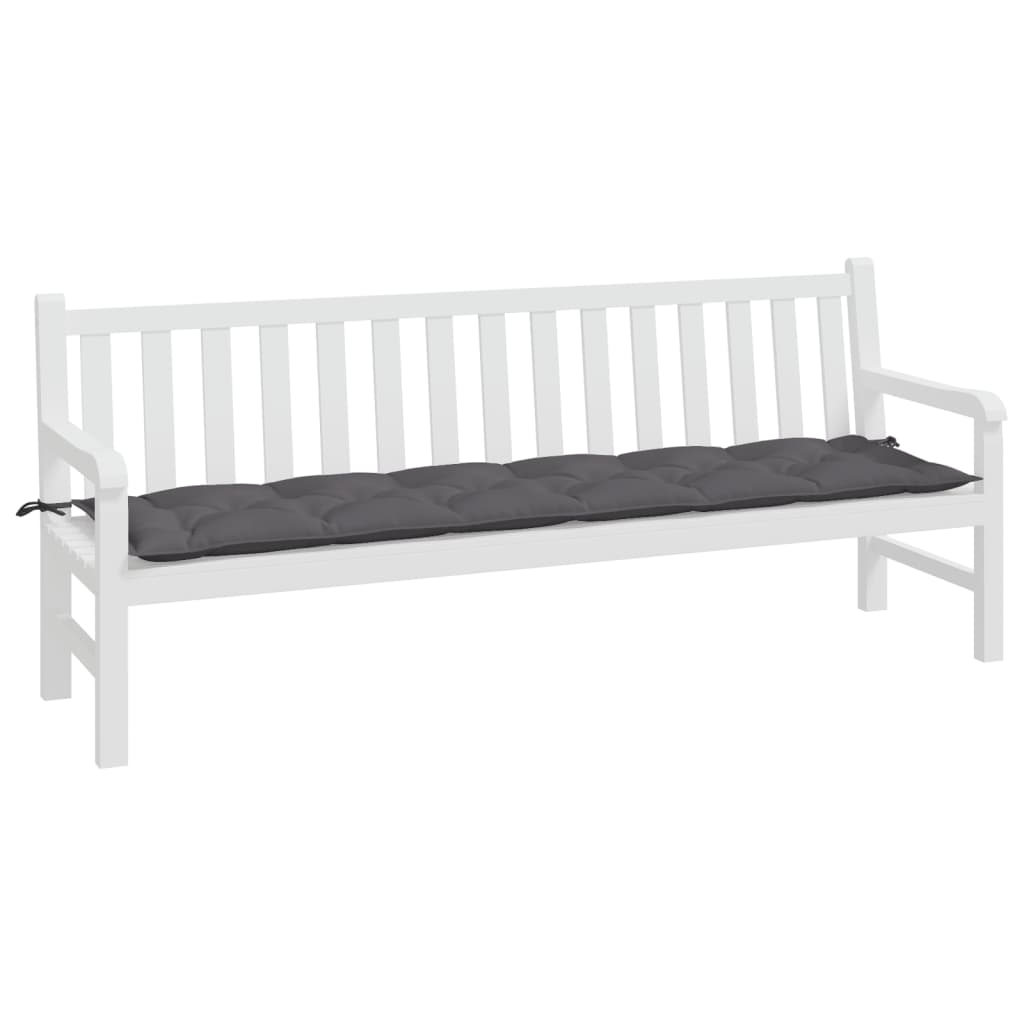 Jastuk za vrtnu klupu antracit 200 x 50 x 7 cm tkanina Oxford