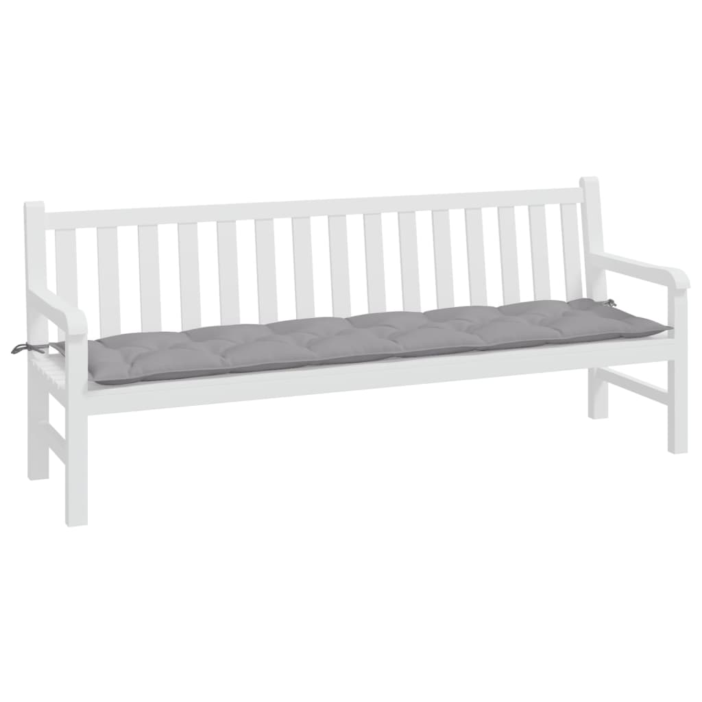 Jastuk za vrtnu klupu sivi 200 x 50 x 7 cm od tkanine Oxford