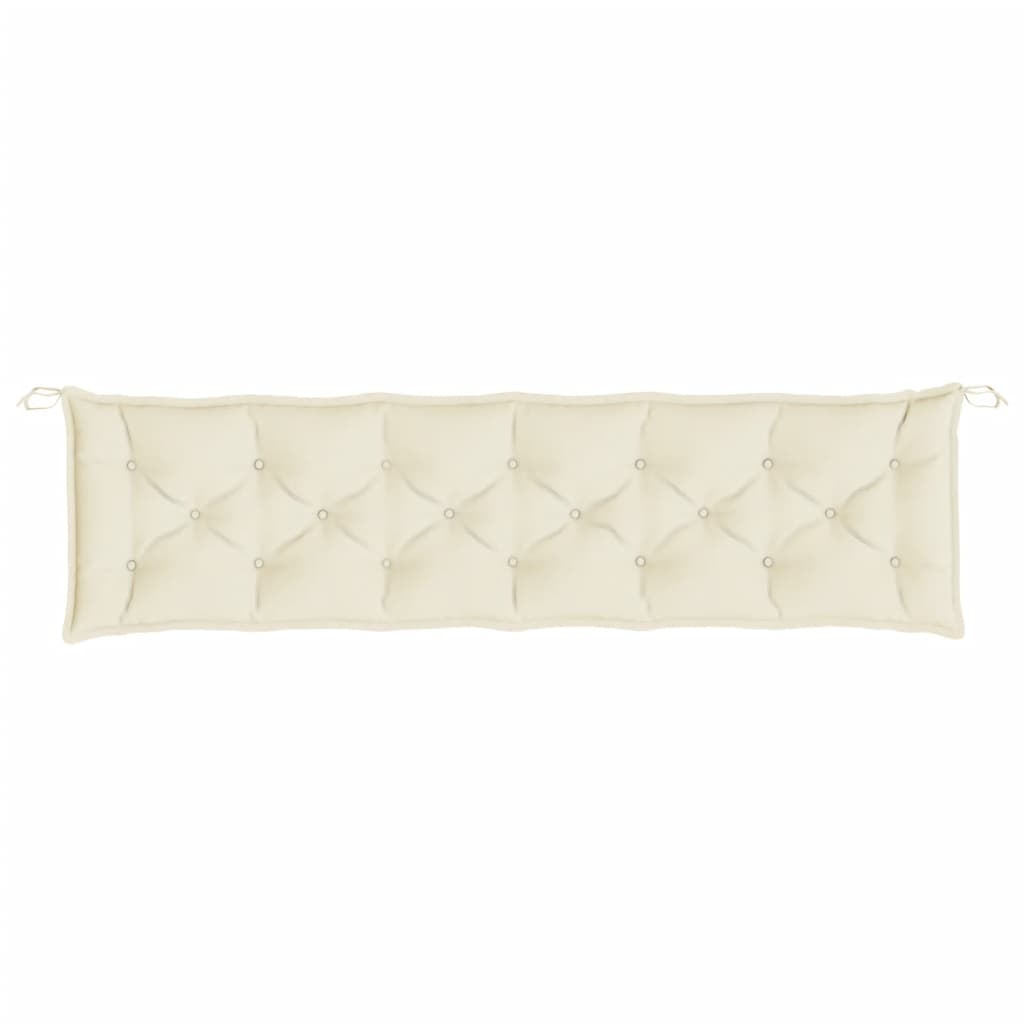 Jastuk za vrtnu klupu krem 200 x 50 x 7 cm od tkanine Oxford