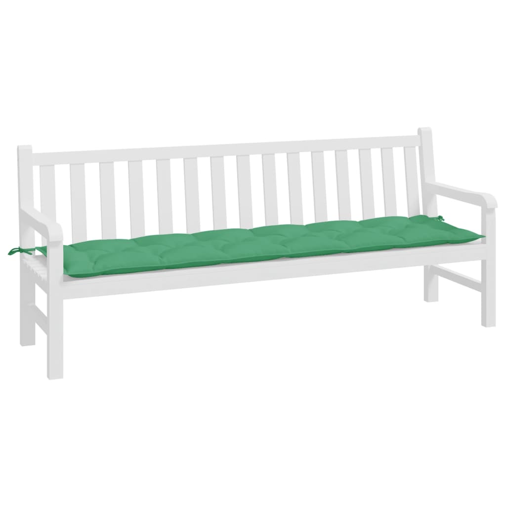 Jastuk za vrtnu klupu zeleni 200 x 50 x 7 cm od tkanine Oxford