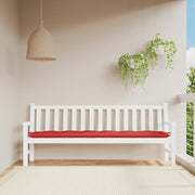 Jastuk za vrtnu klupu crveni 200 x 50 x 7 cm od tkanine Oxford