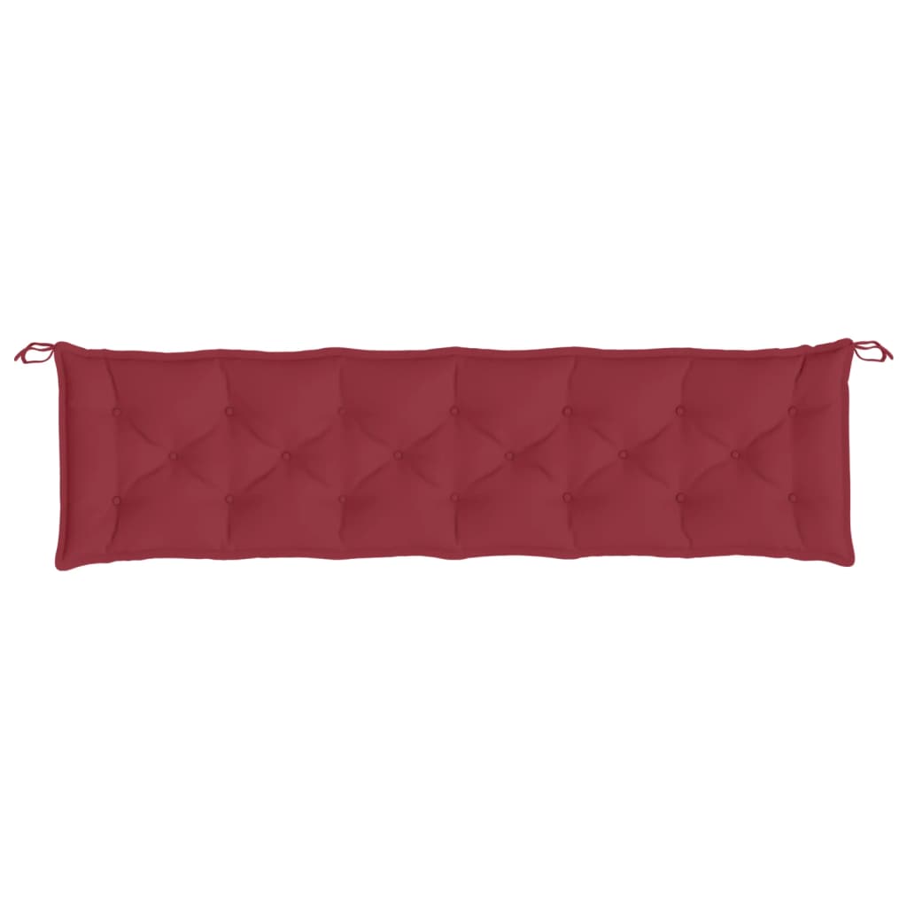 Jastuk za vrtnu klupu boja vina 200 x 50 x 7 cm tkanina Oxford