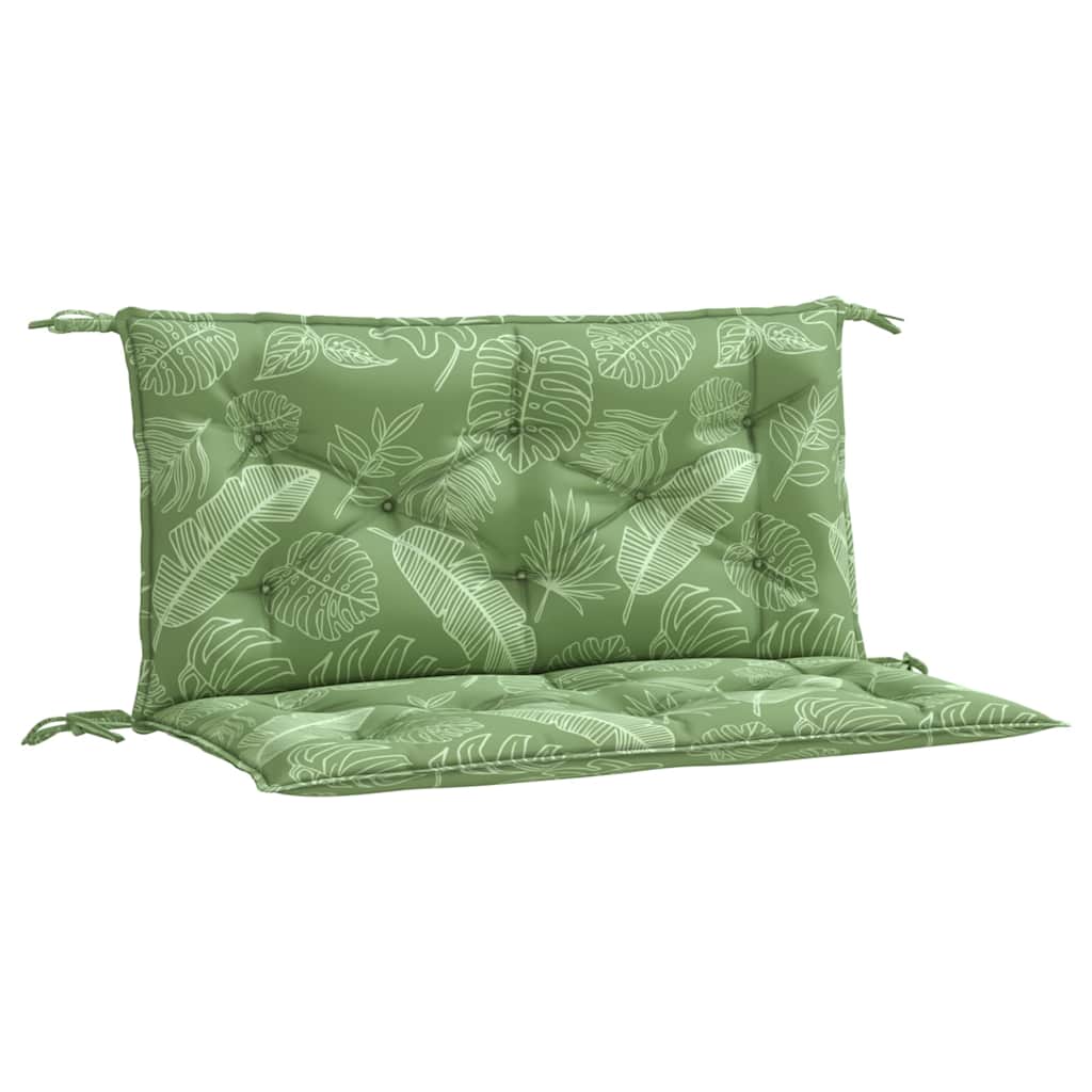 Jastuci za vrtnu klupu 2 kom s uzorkom lišća 100x50x7cm tkanina