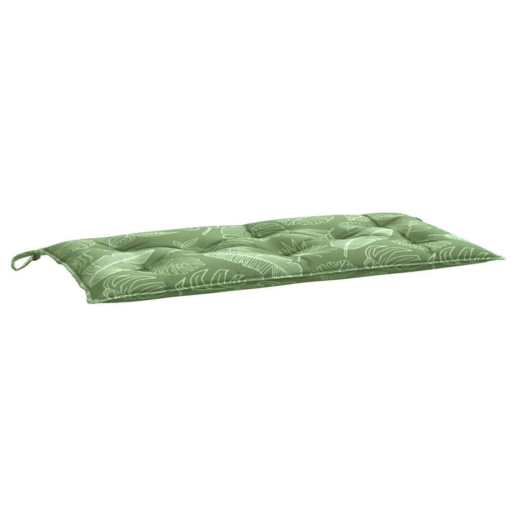 Jastuci za vrtnu klupu 2 kom s uzorkom lišća 100x50x7cm tkanina