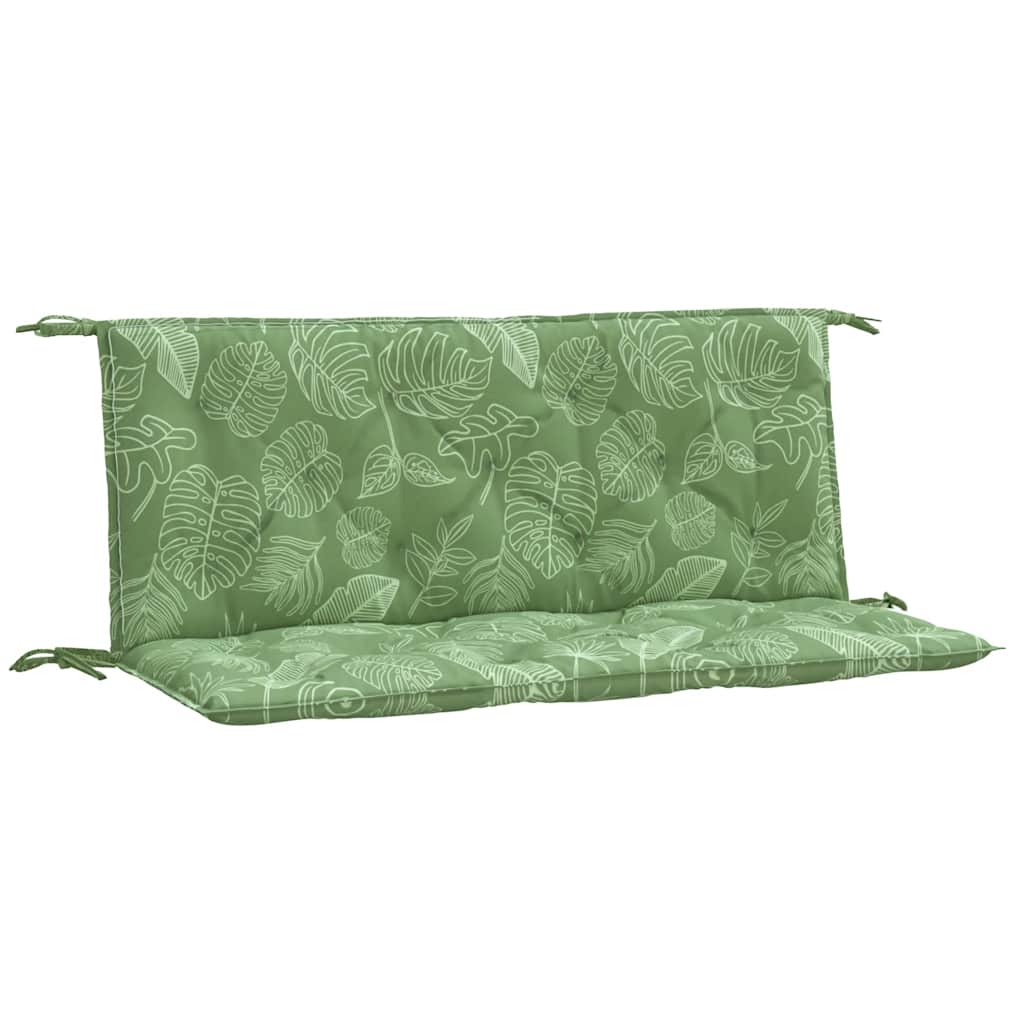 Jastuci za vrtnu klupu 2 kom s uzorkom lišća 120x50x7cm tkanina