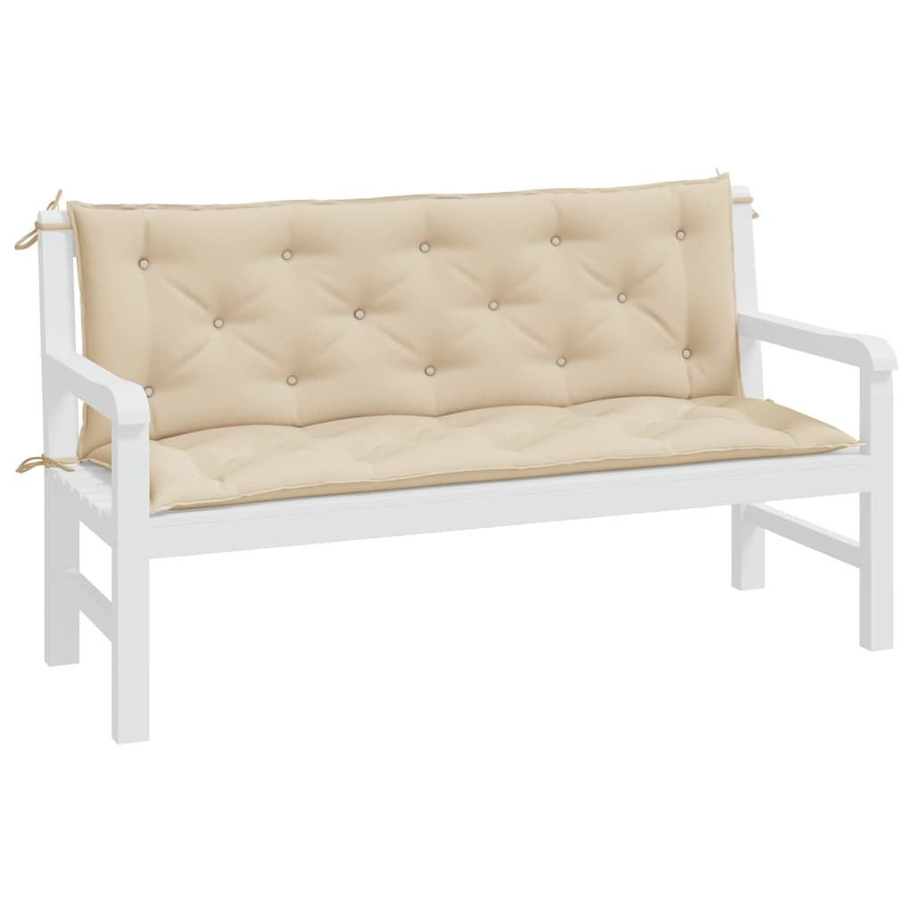 Jastuci za vrtnu klupu 2 kom bež 150x50x7 cm tkanine Oxford