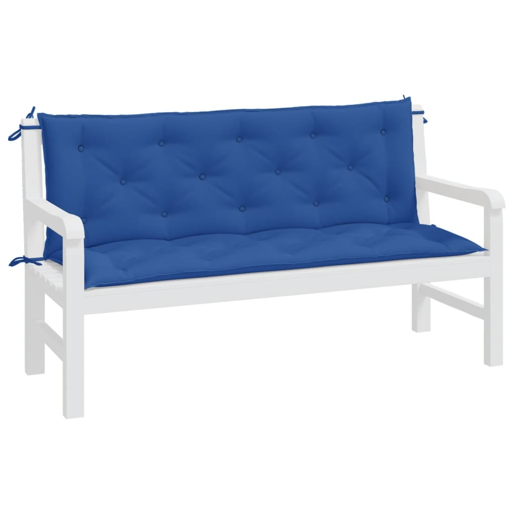 Jastuci za vrtnu klupu 2 kom plavo 150x50x7 cm tkanine Oxford
