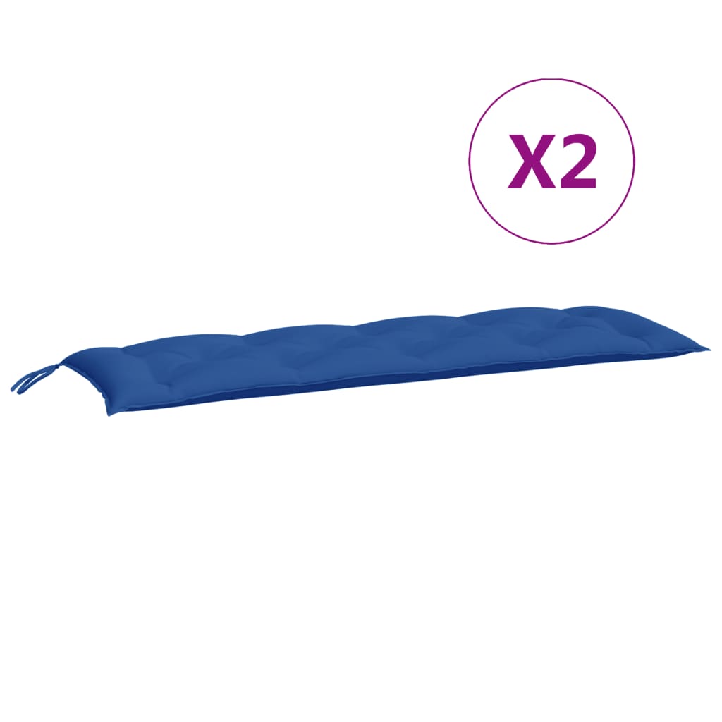 Jastuci za vrtnu klupu 2 kom plavo 150x50x7 cm tkanine Oxford