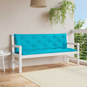 Jastuci za vrtnu klupu 2 kom tirkizni 150x50x7 cm od tkanine