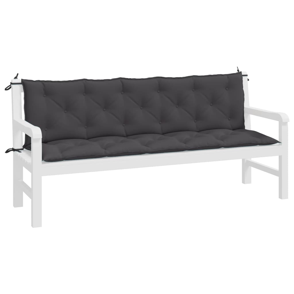 Jastuci za vrtnu klupu 2 kom antracit 180x50x7cm tkanine Oxford