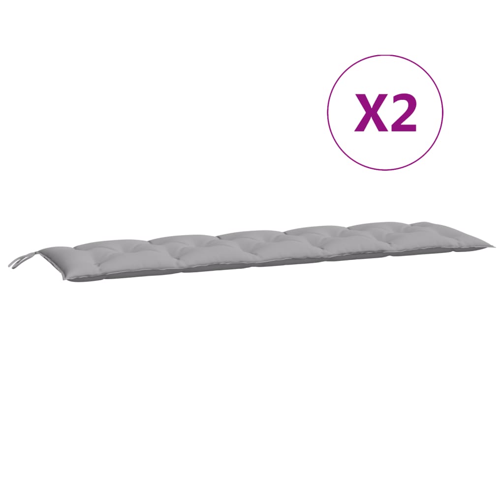 Jastuci za vrtnu klupu 2 kom sivo 180x50x7cm tkanine Oxford
