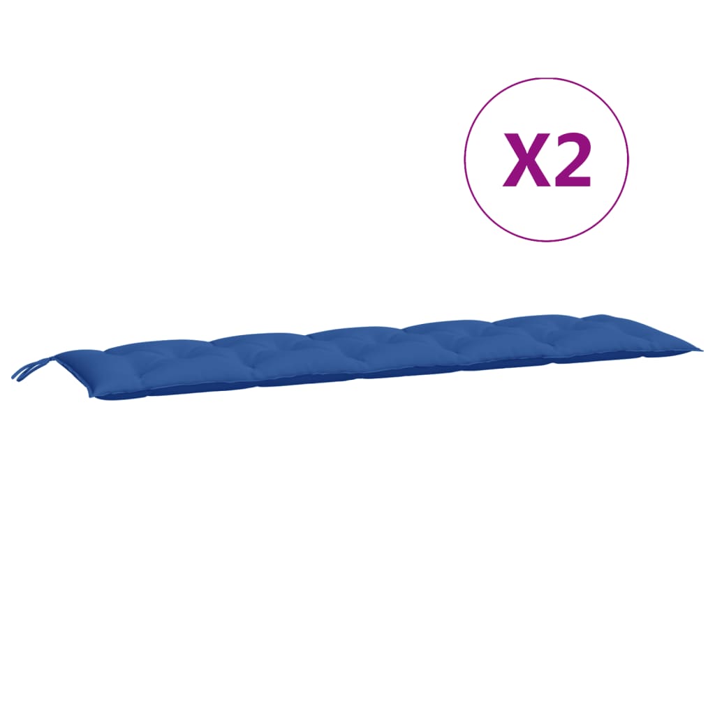 Jastuci za vrtnu klupu 2 kom plavo 180x50x7 cm tkanine Oxford