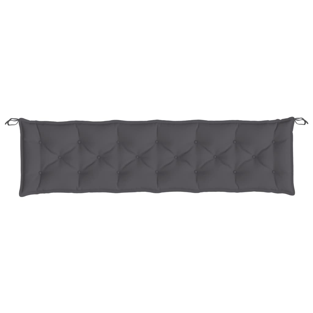 Jastuci za vrtnu klupu 2 kom antracit 200x50x7cm tkanine Oxford