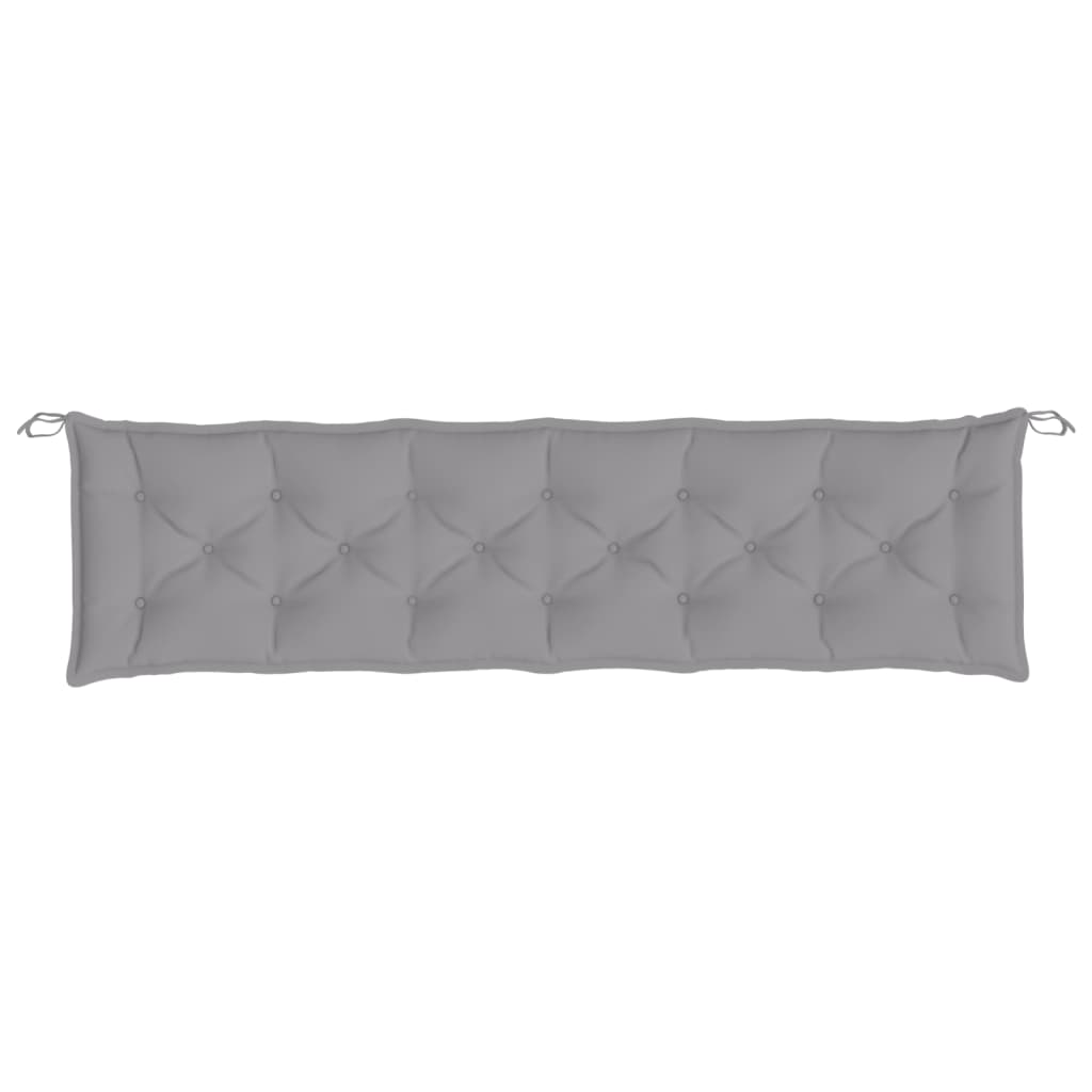 Jastuci za vrtnu klupu 2 kom sivo 200x50x7cm tkanine Oxford