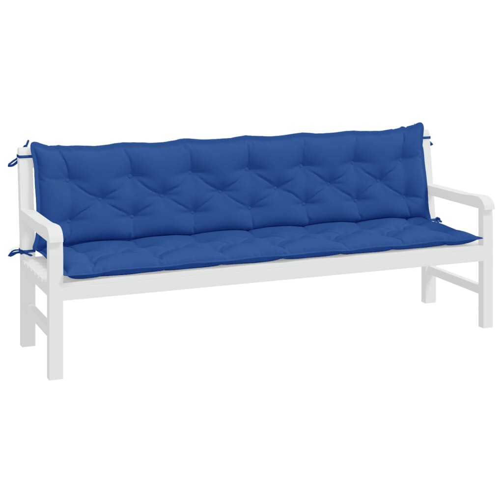 Jastuci za vrtnu klupu 2 kom plavo 200x50x7 cm tkanine Oxford