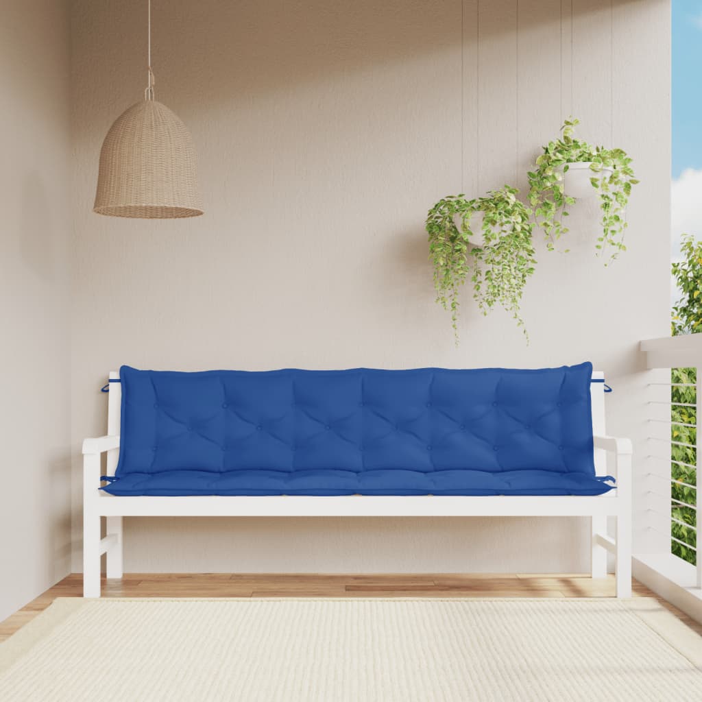 Jastuci za vrtnu klupu 2 kom plavo 200x50x7 cm tkanine Oxford
