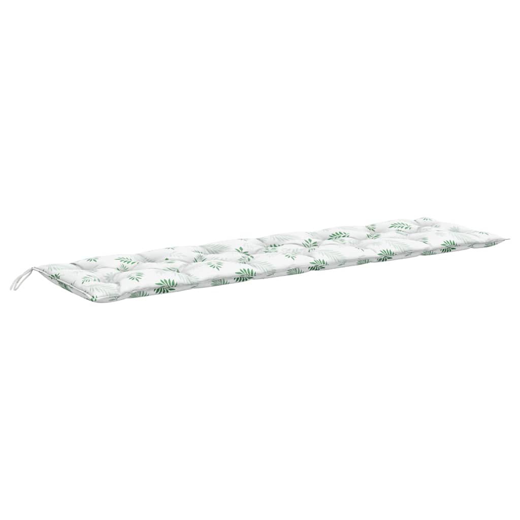 Jastuci za vrtnu klupu 2 kom s uzorkom lišća 200x50x7cm tkanina