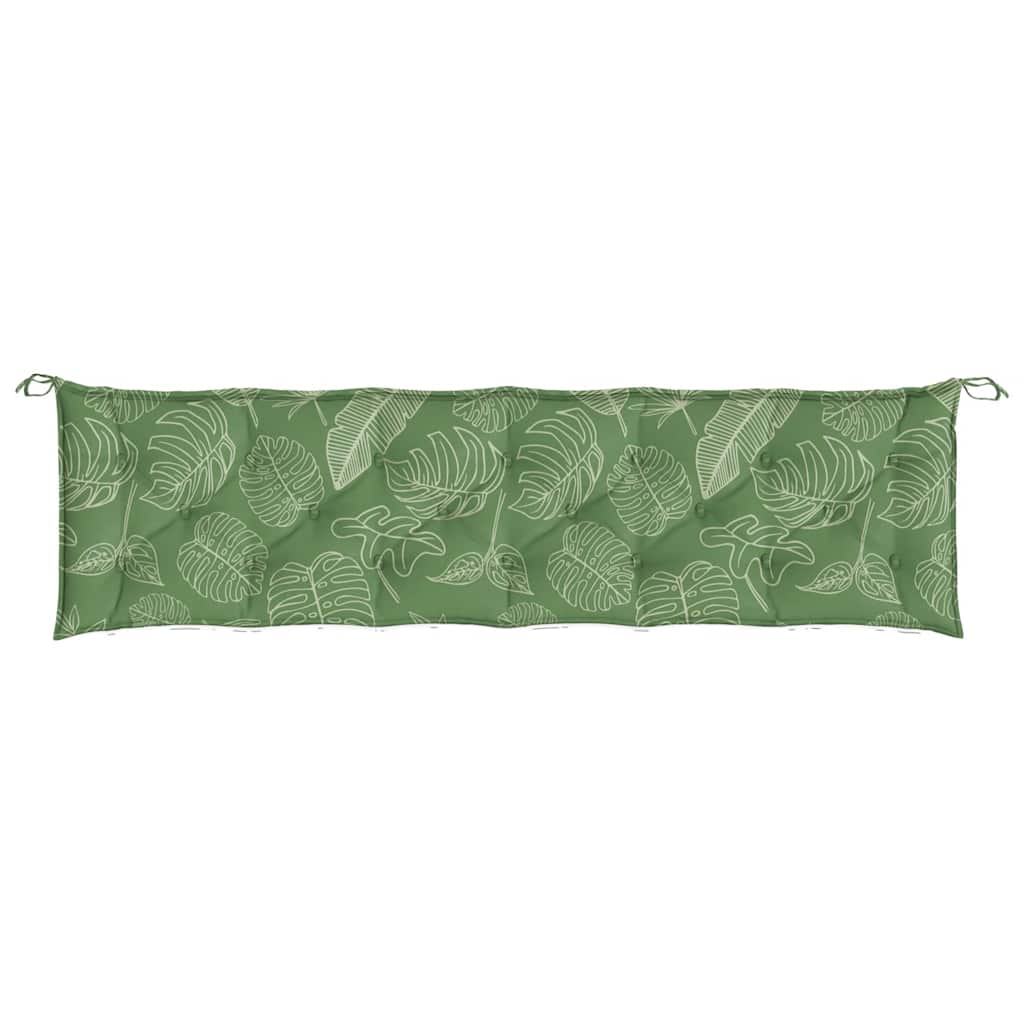 Jastuci za vrtnu klupu 2 kom s uzorkom lišća 200x50x7cm tkanina