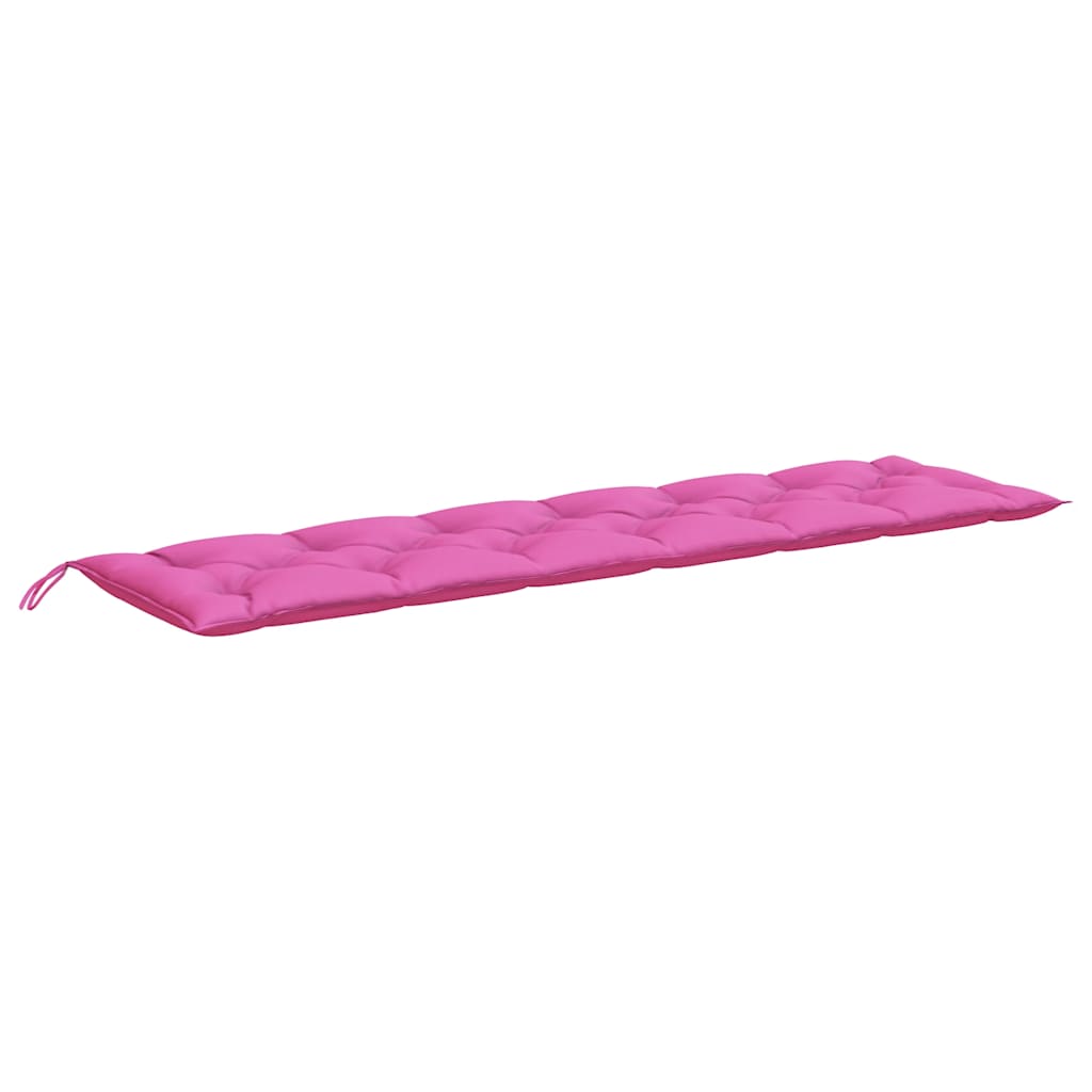 Jastuci za vrtnu klupu 2 kom ružičasti 200x50x7 cm tkanina