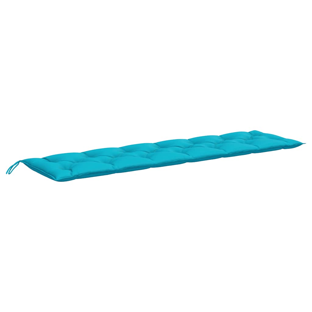 Jastuci za vrtnu klupu 2 kom tirkizni 200x50x7 cm od tkanine