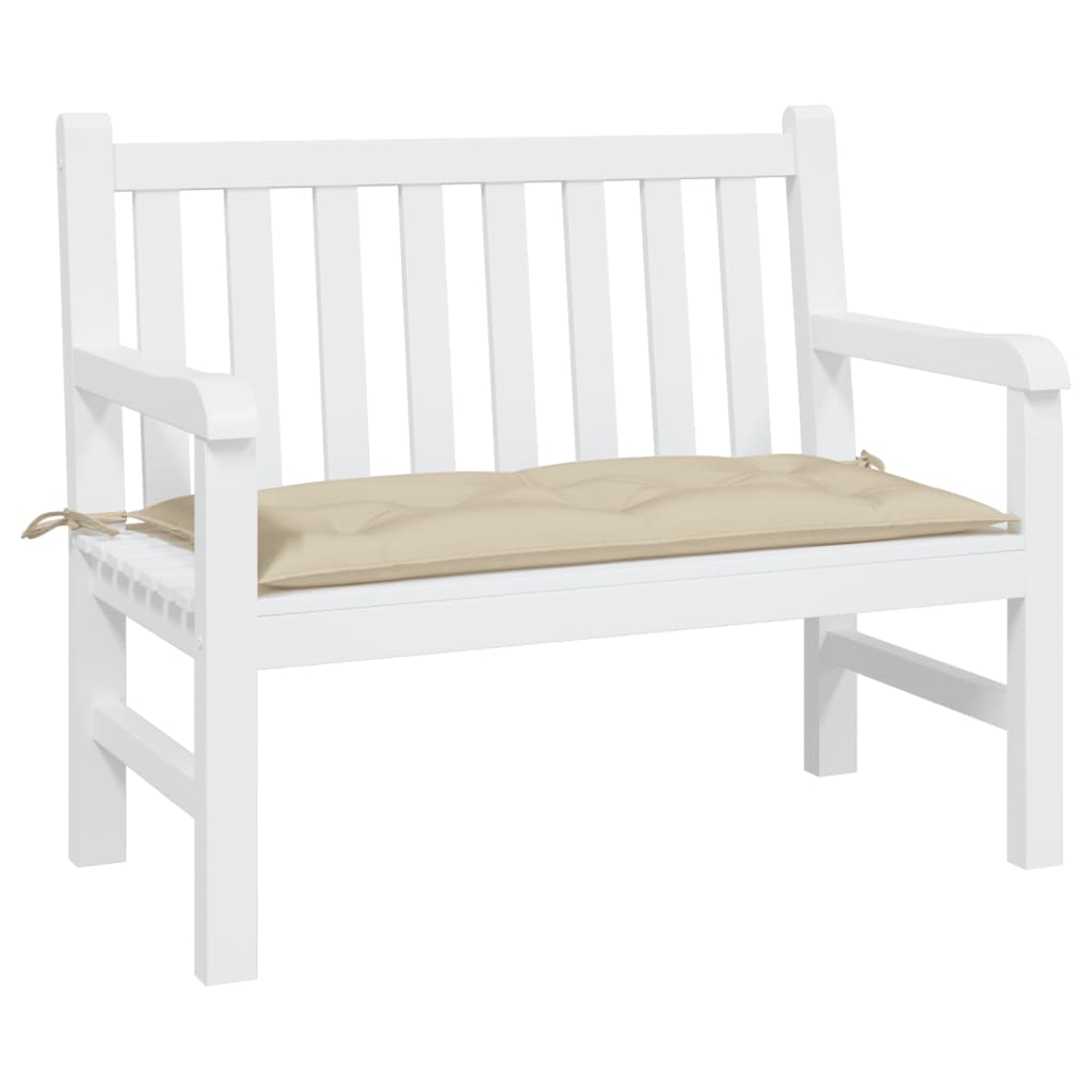 Jastuk za vrtnu klupu bež 110 x 50 x 7 cm od tkanine Oxford