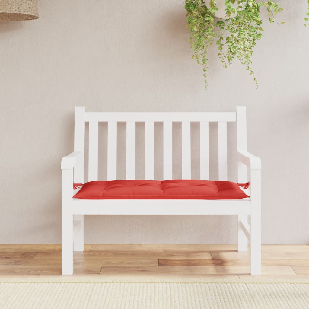 Jastuk za vrtnu klupu crveni 110 x 50 x 7 cm od tkanine Oxford