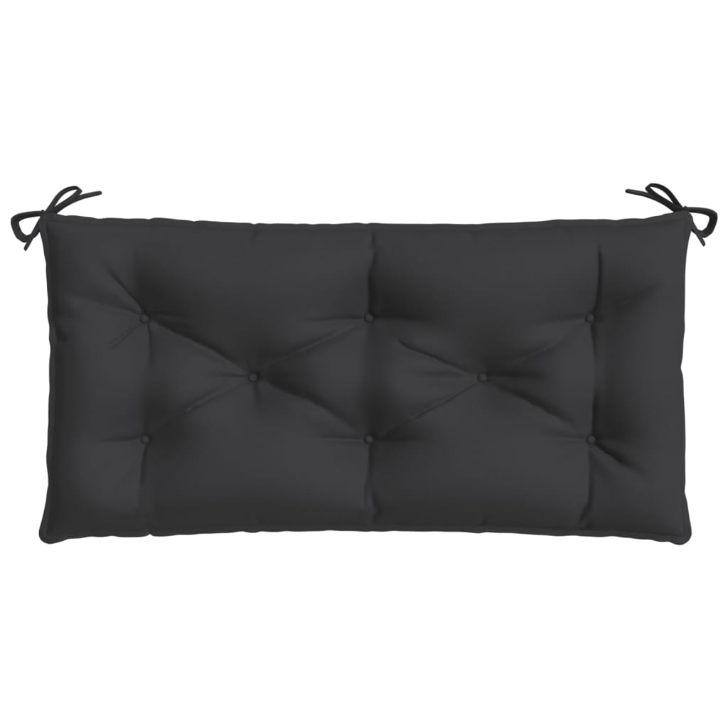 Jastuk za vrtnu klupu crni 110 x 50 x 7 cm od tkanine Oxford