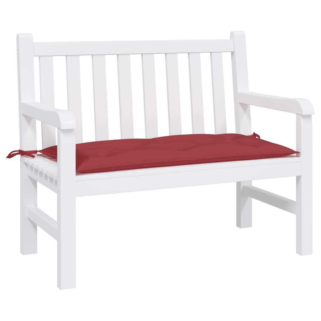 Jastuk za vrtnu klupu boja vina 110 x 50 x 7 cm tkanina Oxford