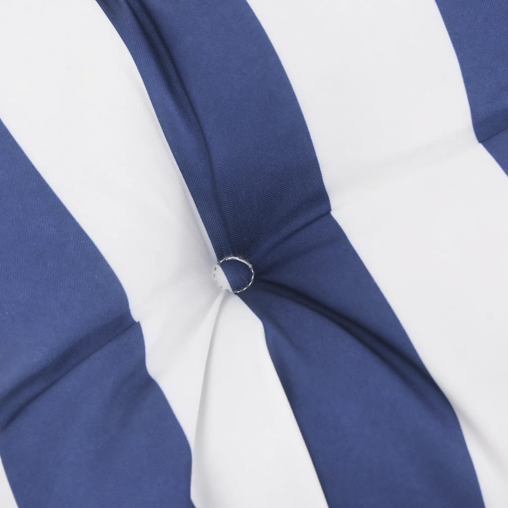 Jastuk za vrtnu klupu plavo-bijeli prugasti 110x50x7 cm tkanina