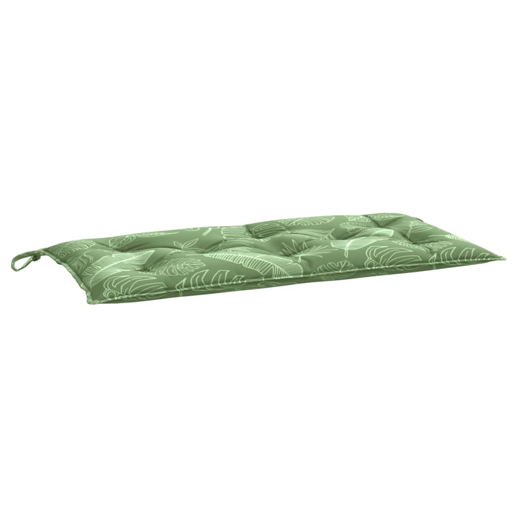 Jastuk za vrtnu klupu s uzorkom lišća 110x50x7 cm od tkanine