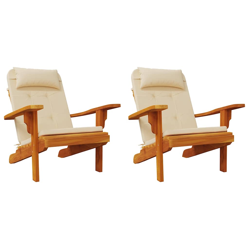Jastuci za stolicu Adirondack 2 kom bež od tkanine Oxford