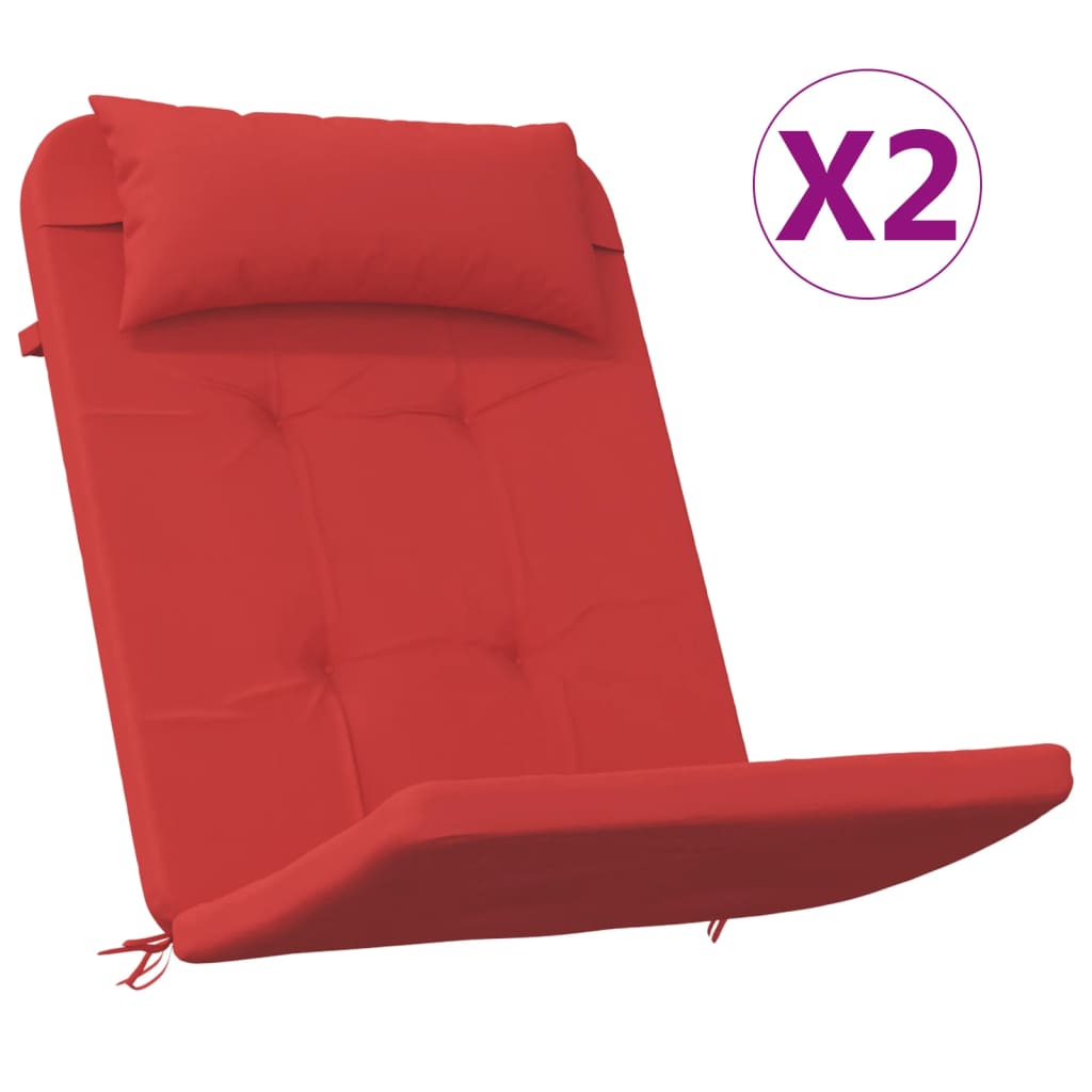 Jastuci za stolicu Adirondack 2 kom crveni od tkanine Oxford