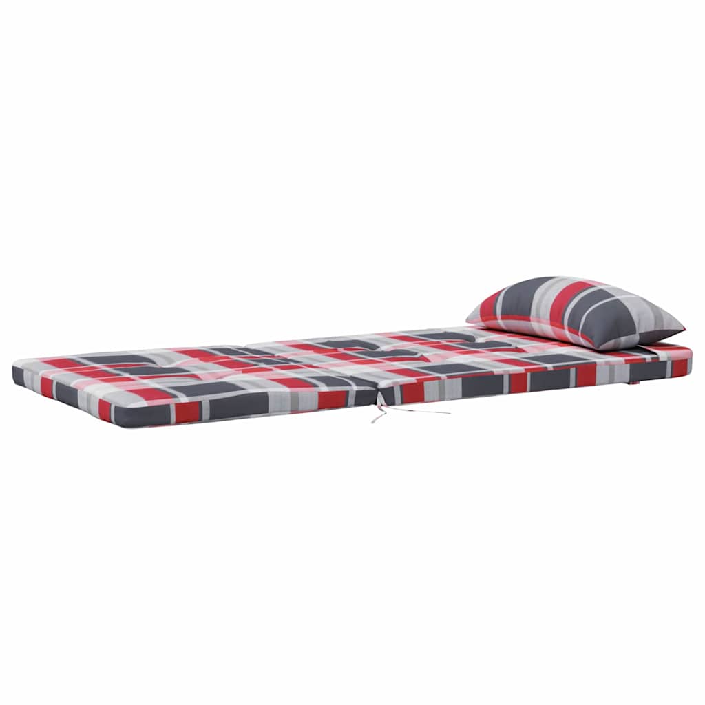 Jastučići za stolice 2 pcs Crveno karo 58 x 77 x 4,5 cm