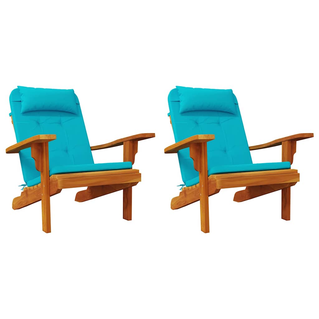 Jastučići za stolice Jednobojno 2 pcs Tirkizna 58 x 77 x 4,5 cm