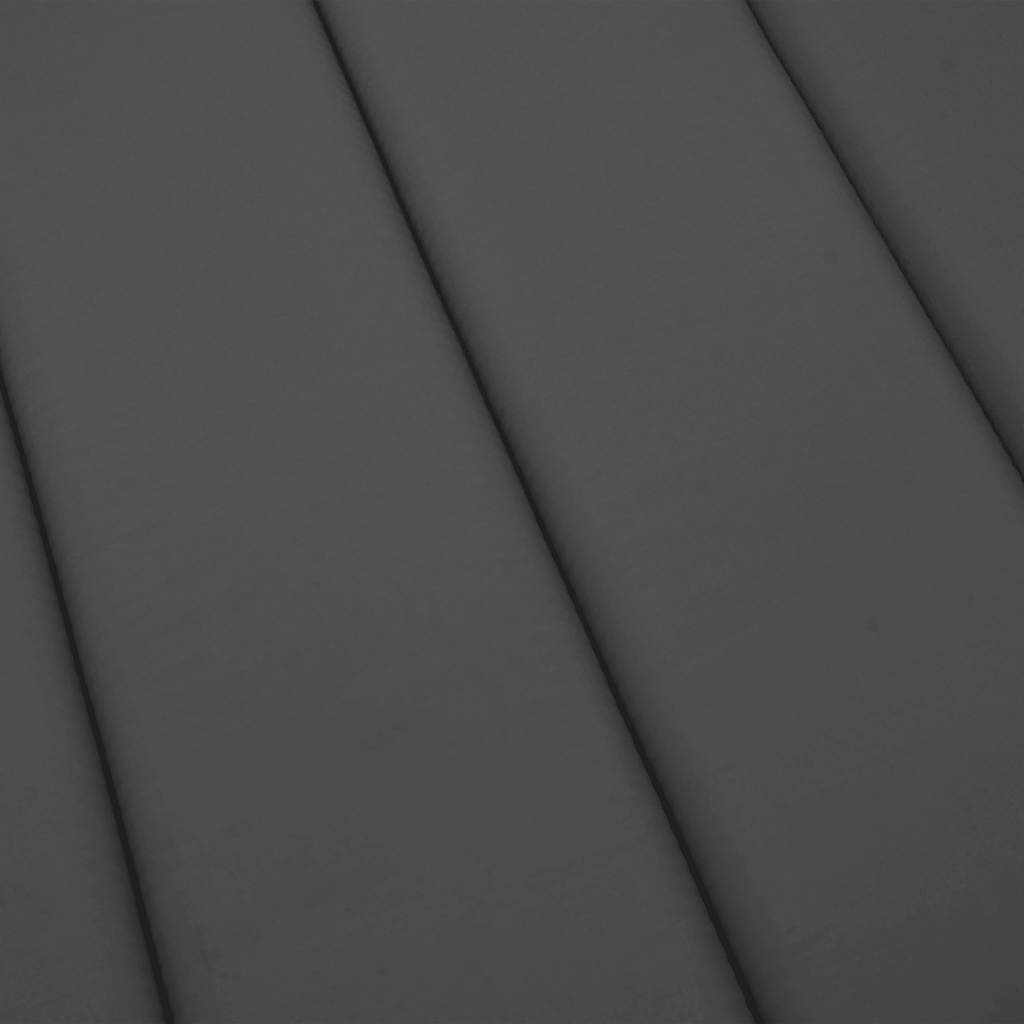 Jastuk za ležaljku antracit 180x60x4 cm od tkanine Oxford