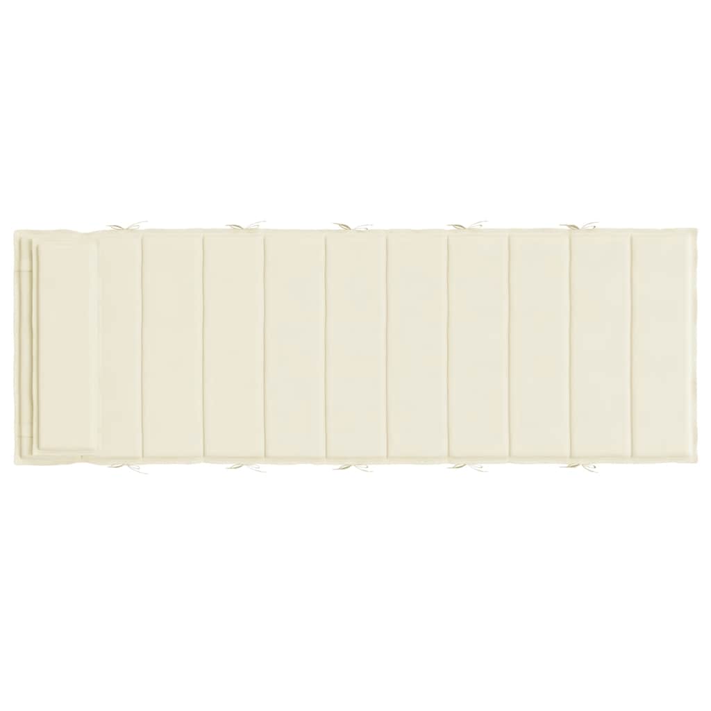 Jastuk za ležaljku krem 180x60x4 cm od tkanine Oxford