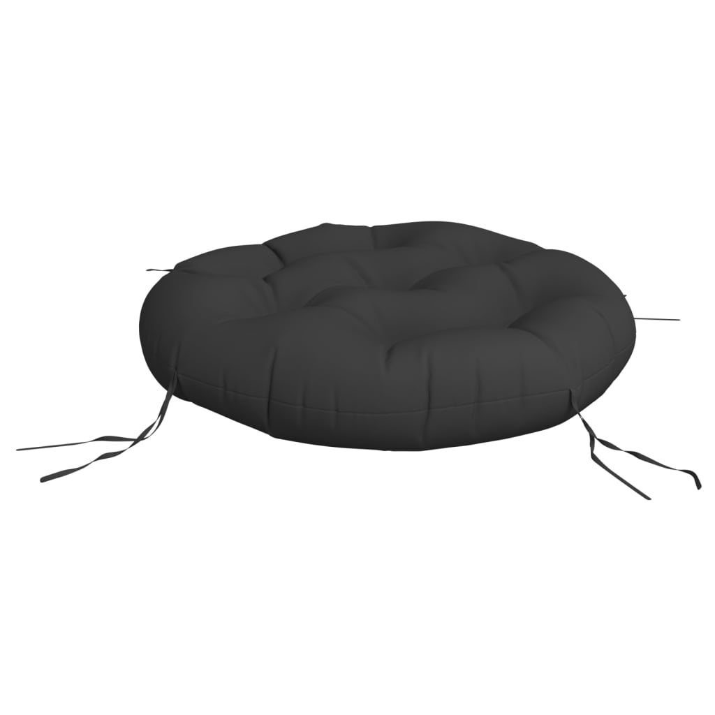 Okrugli jastuk crni Ø 60 x 11 cm od tkanine Oxford