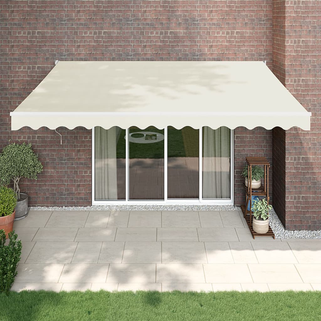 Tenda na uvlačenje krem 4 x 3 m od tkanine i aluminija