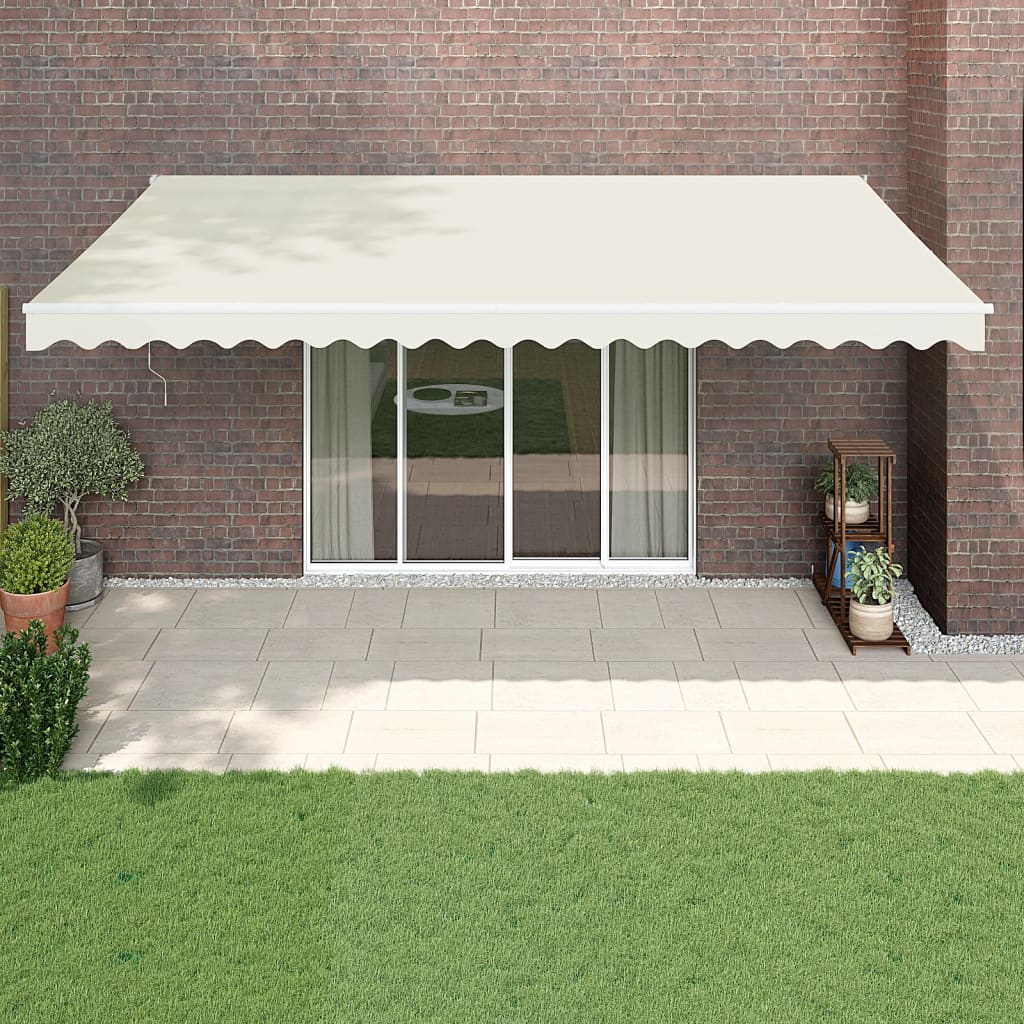 Tenda na uvlačenje krem 5 x 3 m od tkanine i aluminija