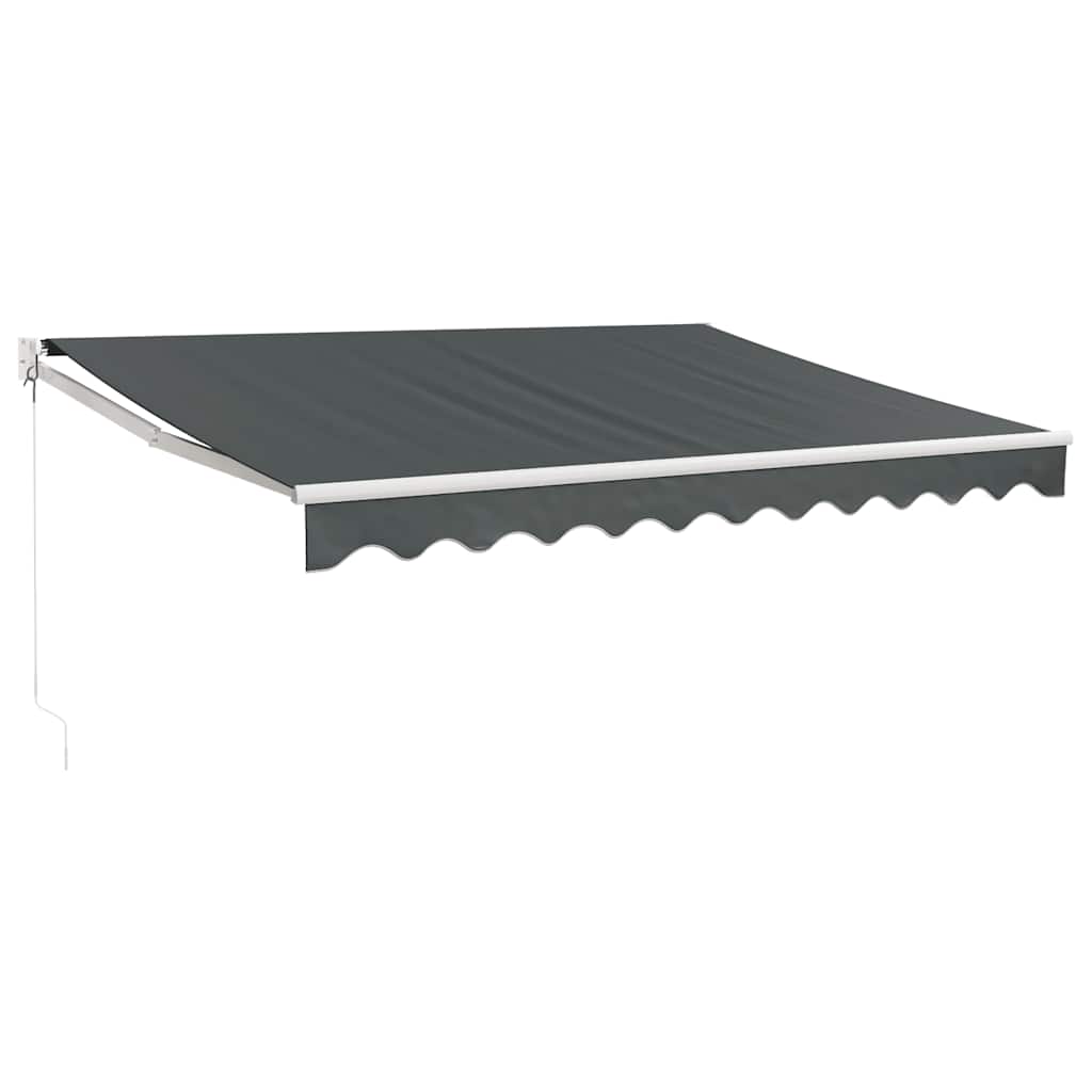 Tenda na uvlačenje antracit 3,5 x 2,5 m od tkanine i aluminija