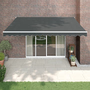 Tenda na uvlačenje antracit 4 x 3 m od tkanine i aluminija