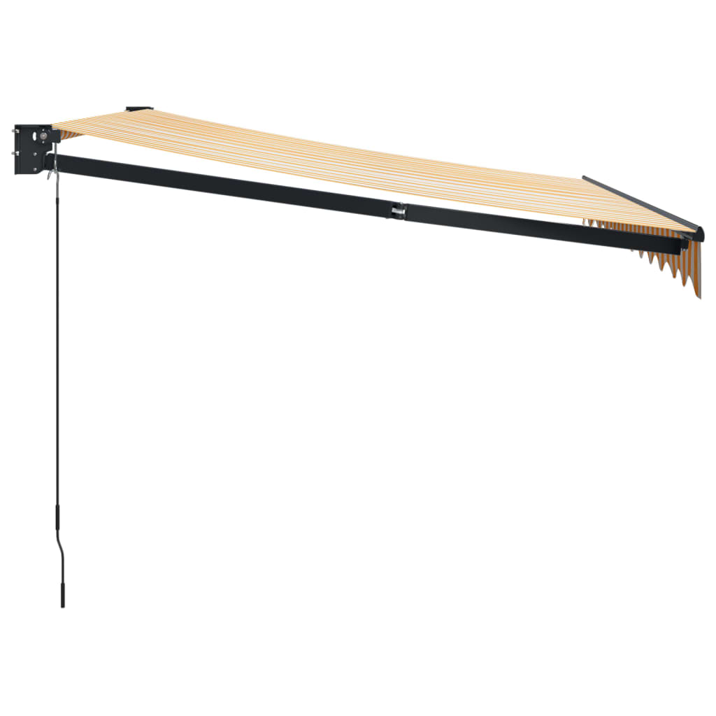 Tenda na uvlačenje žuto-bijela 3,5 x 2,5 m tkanina i aluminij