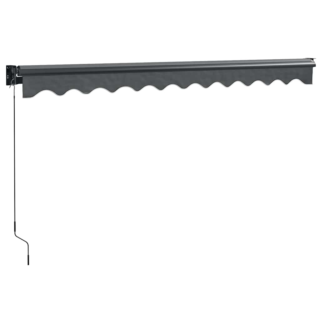 Tenda na uvlačenje antracit 3,5 x 2,5 m od tkanine i aluminija