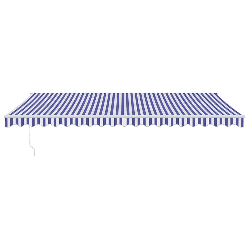 Automatska tenda na uvlačenje plavo-bijela 5 x 3 m