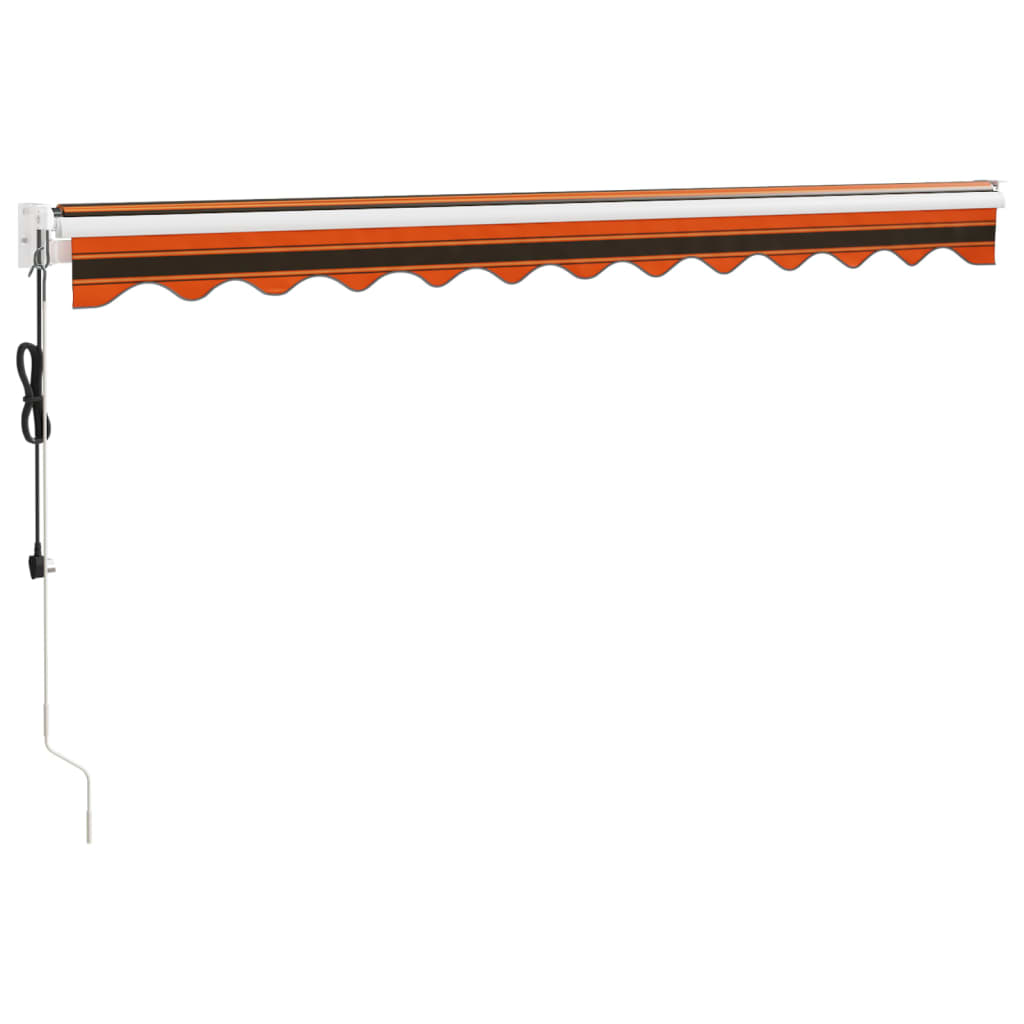 Automatska tenda na uvlačenje narančasto-smeđa 3 x 2,5 m