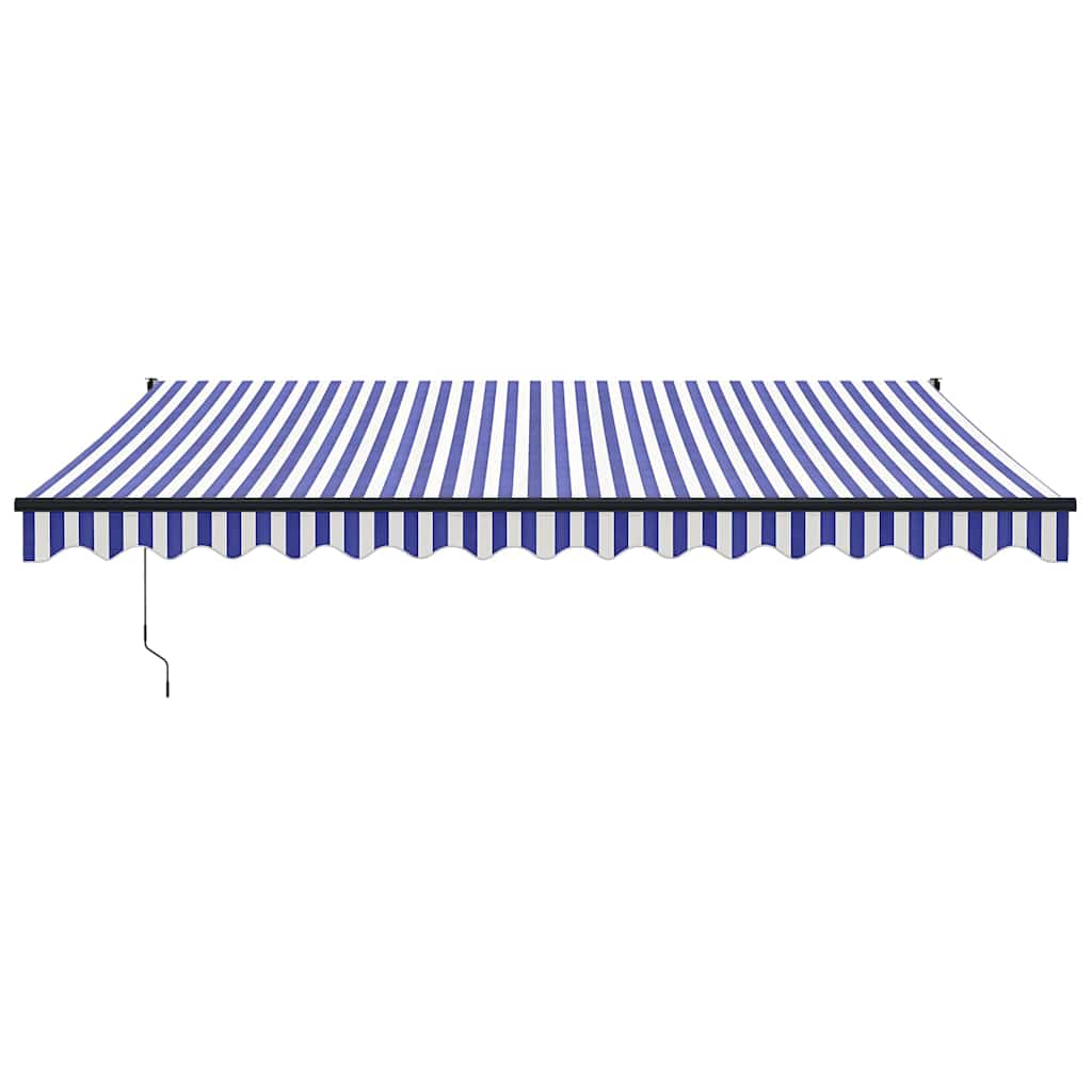Automatska tenda na uvlačenje plavo-bijela 4 x 3 m