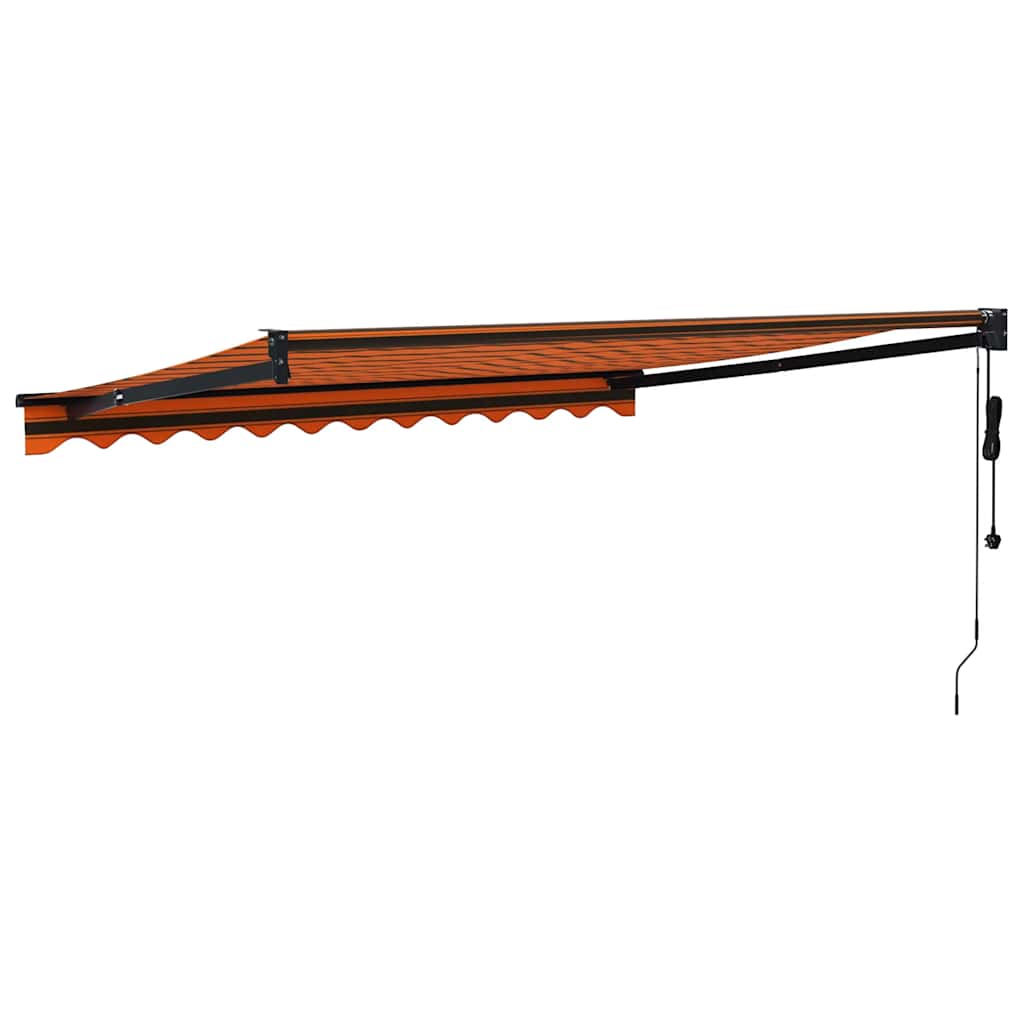 Automatska tenda na uvlačenje narančasto-smeđa 3 x 2,5 m